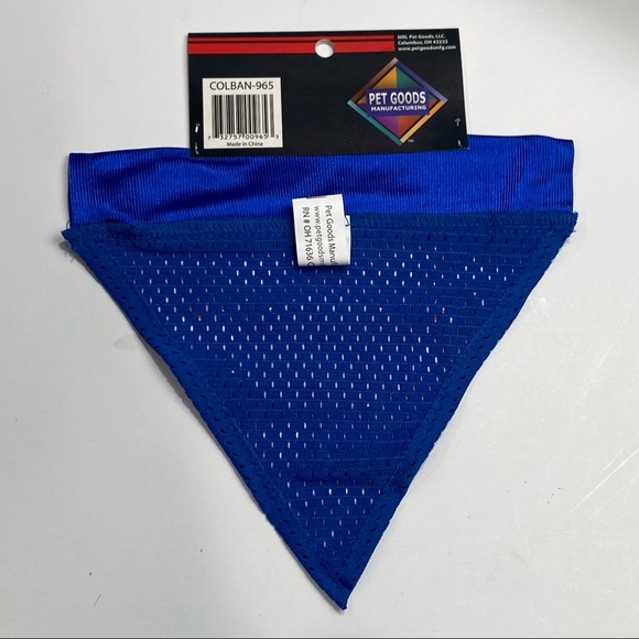 Dog Collar Bandana “TOP DOG” in blue - slips over dog collar New - Picture 2 of 4